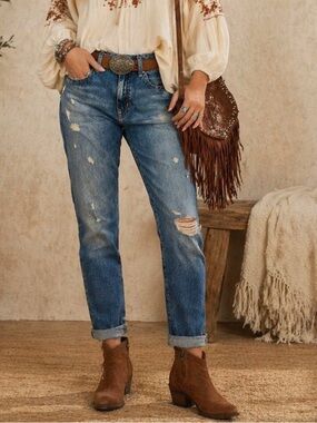 Women’s Ralph Lauren Distressed Relaxed Jeans